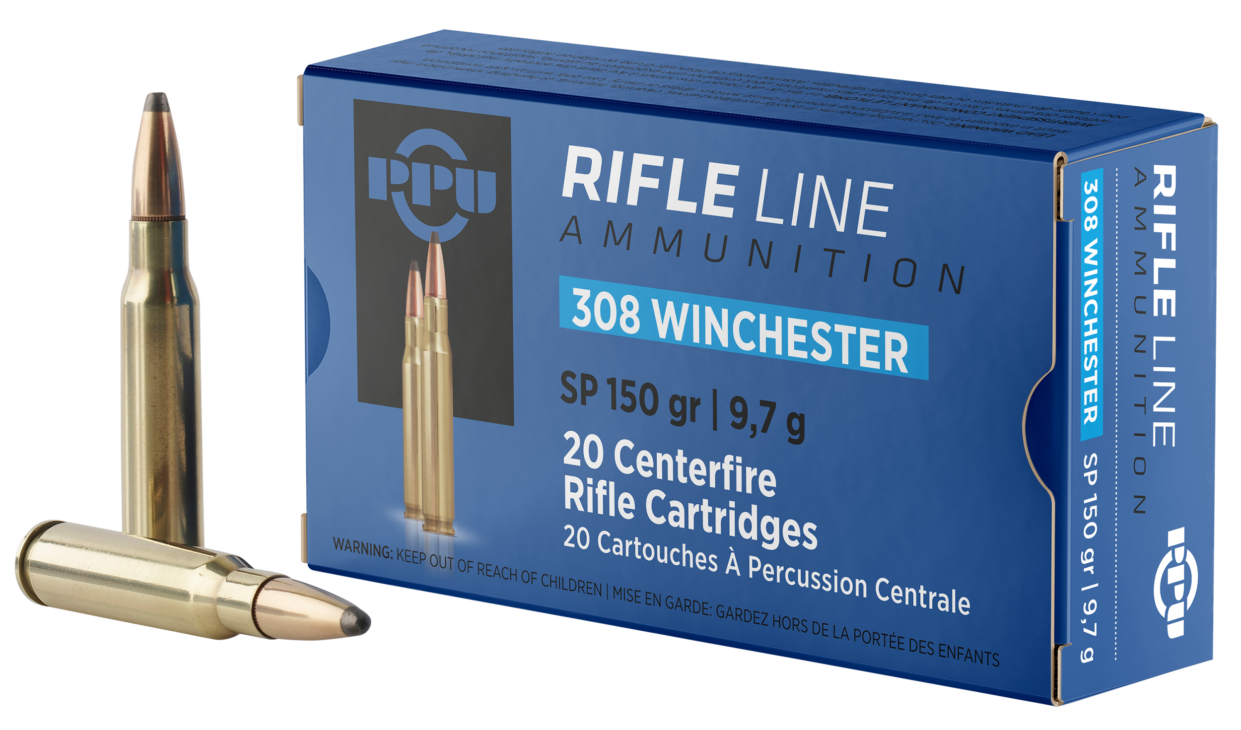 PPU PP3081 Standard Rifle 308 Win 150gr Soft Point - Box or Case