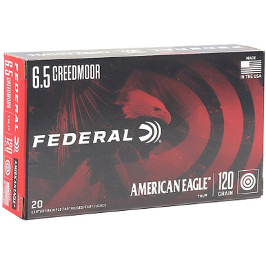Federal American Eagle 6.5 Creedmoor Ammo 120 Grain TMJ 20 Rounds