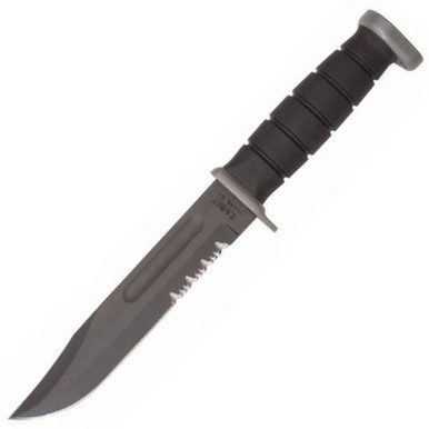 Ka-Bar D2 Extreme Fighting Fixed Knife 7" Serrated Clip Point D2 SS Blade