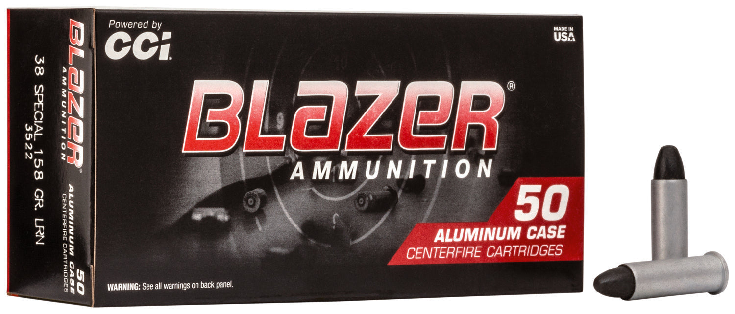 CCI Blazer .38 Special Aluminum 158gr LRN Ammo 755 FPS