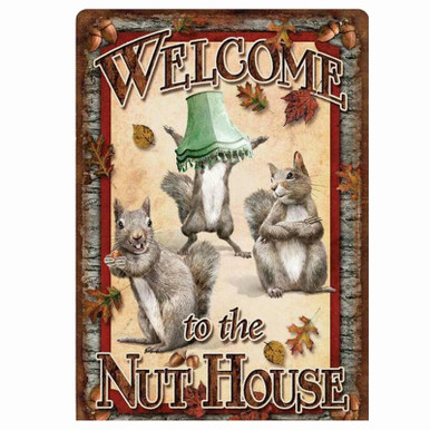 River's Edge Large "Nut House" Sign Steel 12"x17" 1530