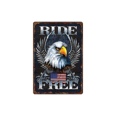 Tactical Crusader TN1593 Ride Free Eagle 12 x 16 in. Tin Sign