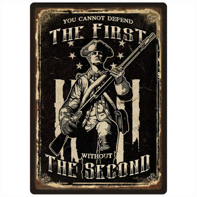 River's Edge "First Amendment" Tin Sign 12"x 17 " 2253