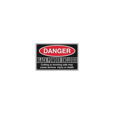 Liberty Safe - Black Powder DANGER Sticker