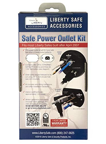 Liberty Safe Power Outlet Kit with USB, Ethernet for Dehumidifiers & Lights