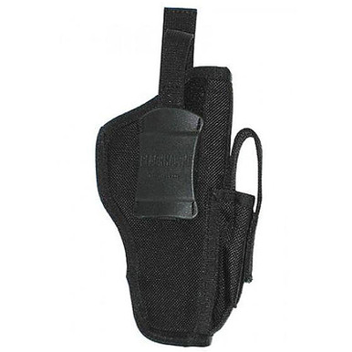 Blackhawk 40AM02BK Hip Holster 3-4' Med/Lrg Revolvers Black AMBI