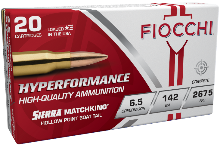 FIOCCHI AMMO 6.5 CREEDMOOR 142GR HPBT MK 20-RD