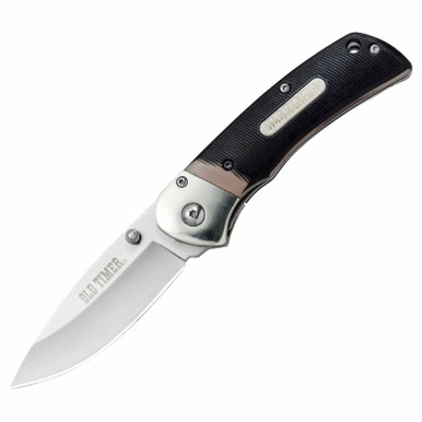 Old Timer 3" Spring Assisted Opening Knife With Sawcut Handles