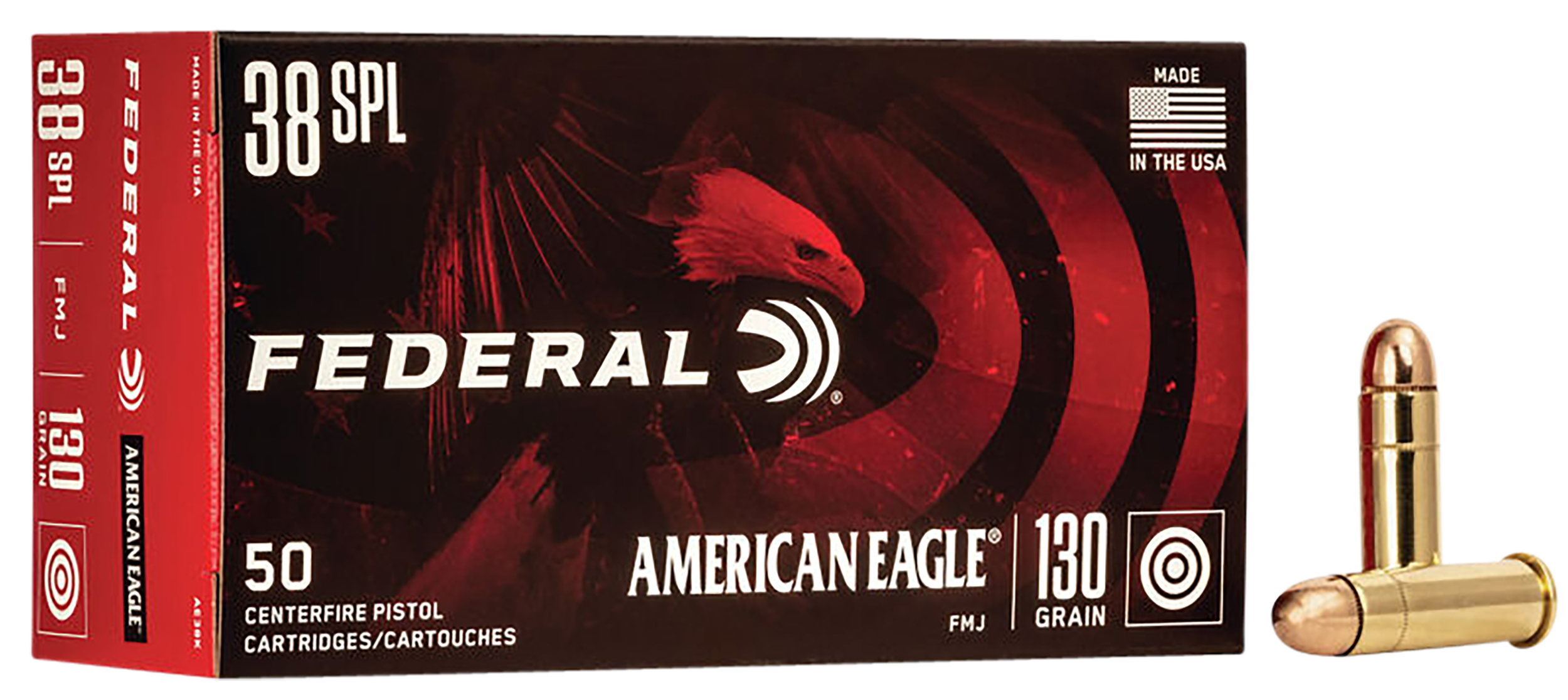 Federal American Eagle 38 Special 130 gr FMJ - Box or Case