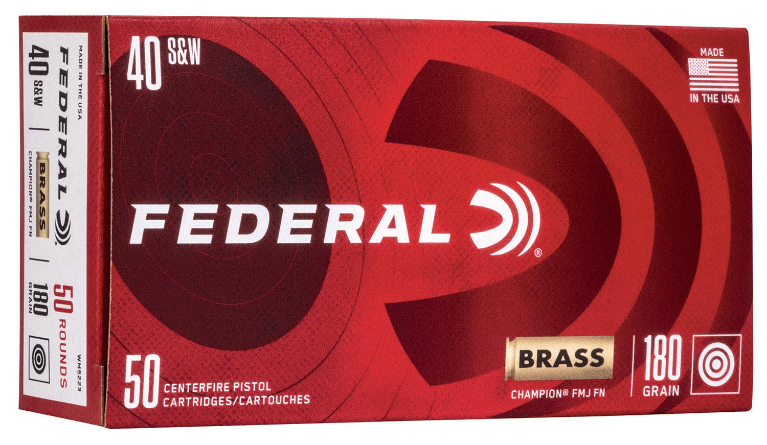Federal .40 S&W Champion Training 180gr FMJ Ammo 1000 FPS