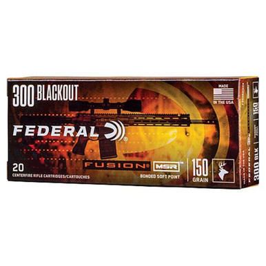 Federal Fusion MSR .300 AAC Blackout 150 Grain Soft Point Ammunition - 20 Rounds
