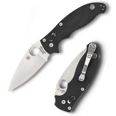 Spyderco C101GP2 C101 Manix2 Folder 3.4" CPM-S30V FG Plain Edge G10 Blk