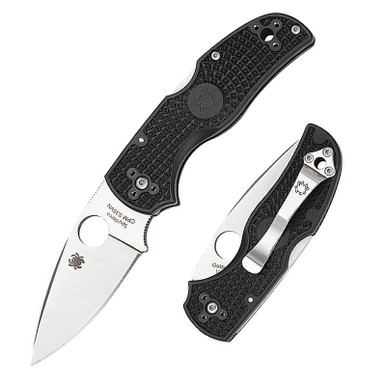 Spyderco C41PBK5 Native5 Lightweight Black Plain Edge FRN Handle Knife