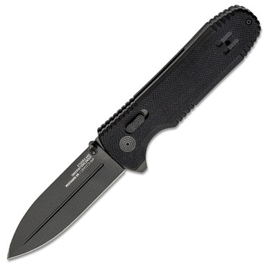 SOG Pentagon XR Flipper Knife 3.61" CTS-XHP Black Plain Blade