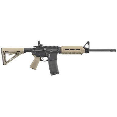 Ruger MOE AR-556 AR-15 Semi Auto Rifle 5.56 NATO 16" Barrel 30 Rounds Magpul MOE Collapsible Stock/Pistol Grip/Hand Guard Flat Dark Earth
