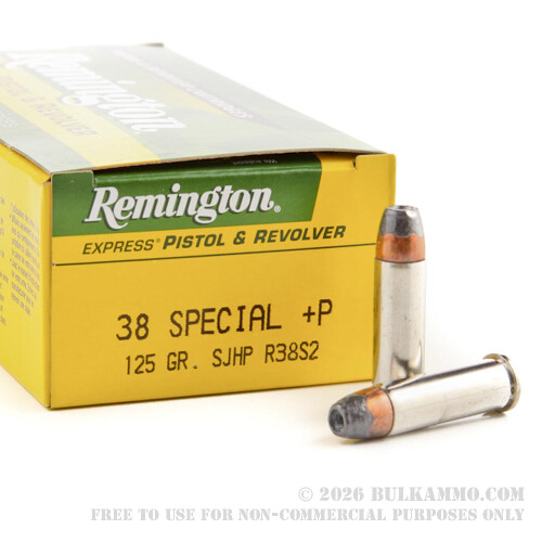 500 Rounds of .38 Special +P Ammo by Remington Express - 125gr SJHP