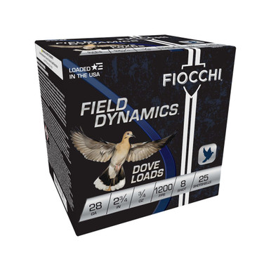 Fiocchi Shooting Dynamics Dove Loads 2.75" 28 Gauge Ammo, 25rd