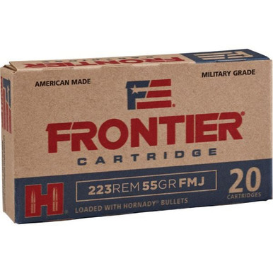 Hornady Frontier 55gr Full Metal Jacket .223 Rem Ammo 20rnds