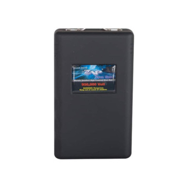 ZAP 950,000 Volt Stun Gun with 3 CR123A Batteries Polymer Black