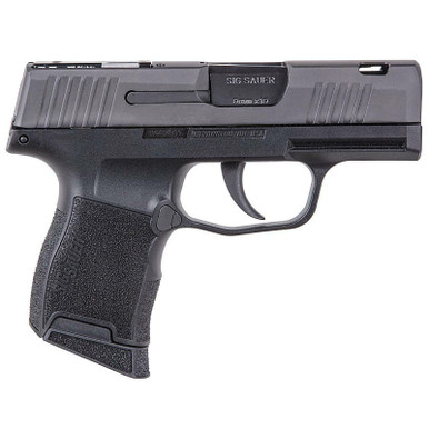 Sig Sauer P365 SAS Semi-Automatic Pistol 9mm Luger 3.1" Carbon Steel Barrel Stainless Steel Frame Nitron Finished Stainless Steel Slide Black Grips 10 Round, 3659SAS