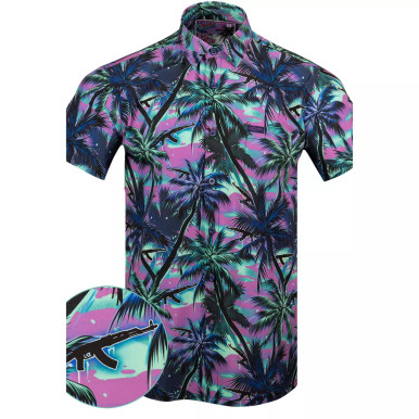Retro Rifle Men's AK's and Vacays V2 Button Down