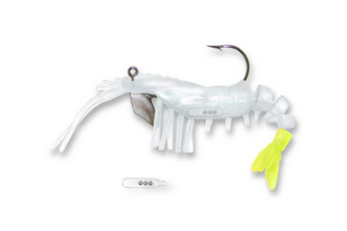 Vudu Shrimp Rattler Pearl/Chartruse 3.5 inch 1/4 oz