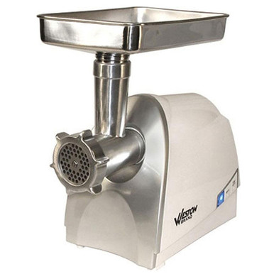 Weston #8 Electric Meat Grinder & Sausage Stuffer Silver