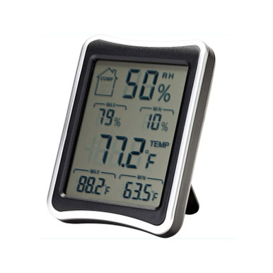 SnapSafe Digital Hygrometer Polymer Black