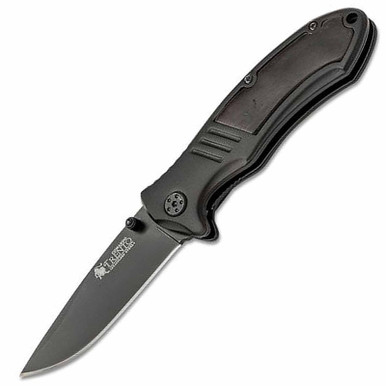 Trento Knives Comando 350 Folding Knife 3.34" 420C Black Clip Point Blade