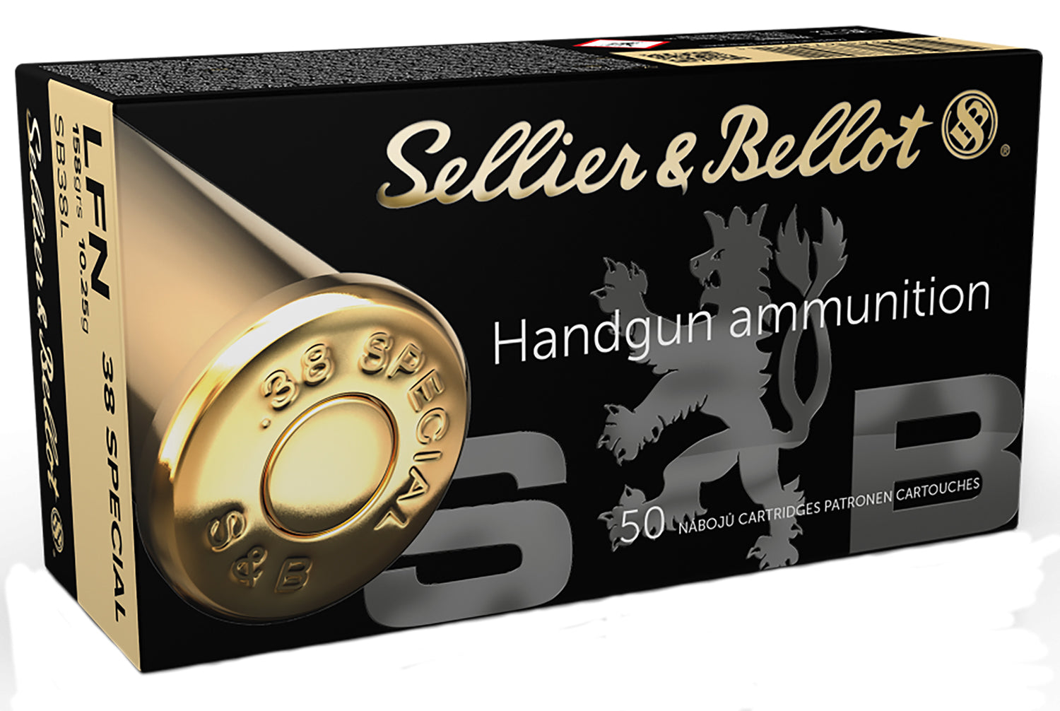 Sellier & Bellot (S&B) SB38LLead Flat Nose 158 Grain .38 Special 938 fps
