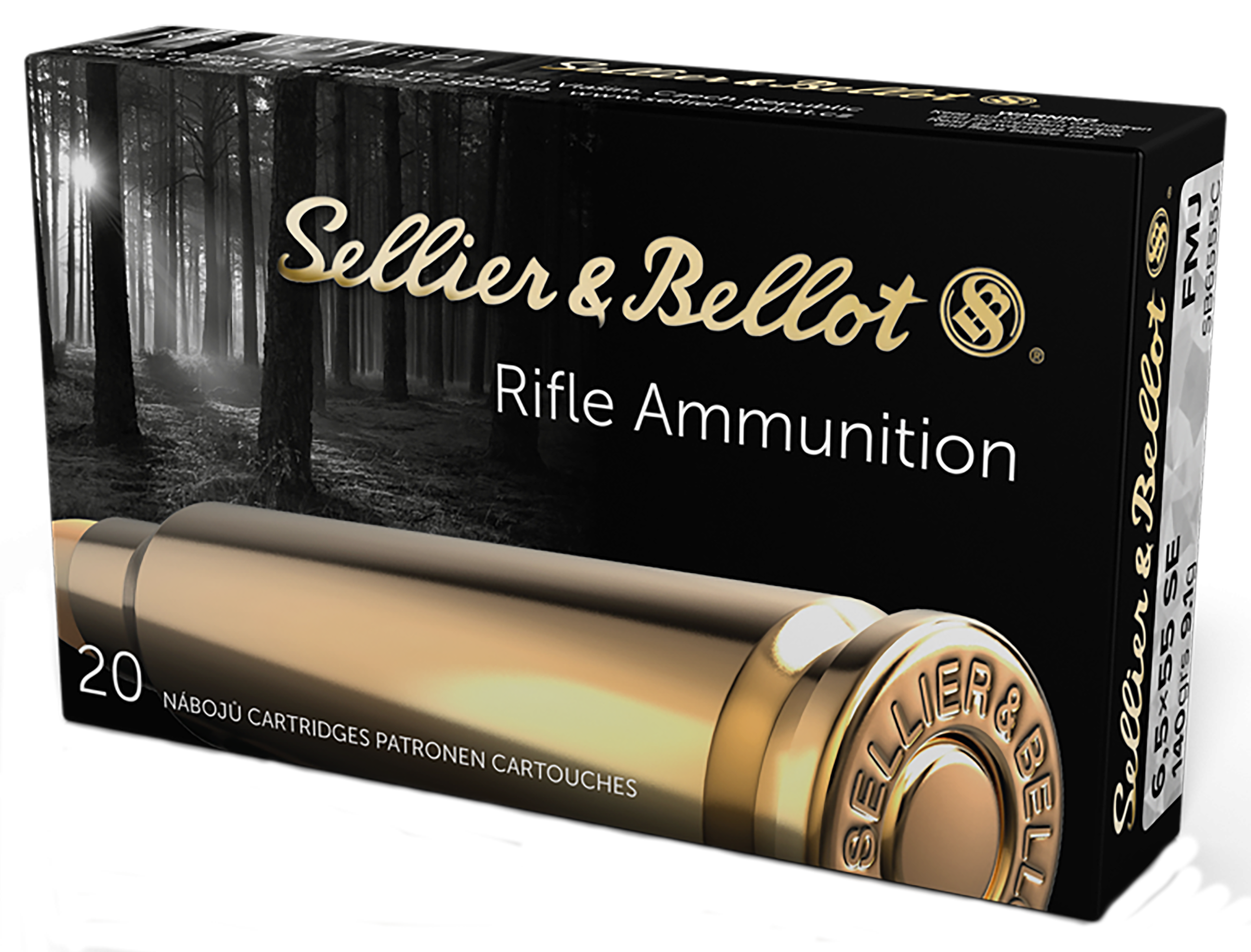 Sellier & Bellot SB6555C Rifle 6.5x55 Swedish 140gr FMJBT - Box or Case