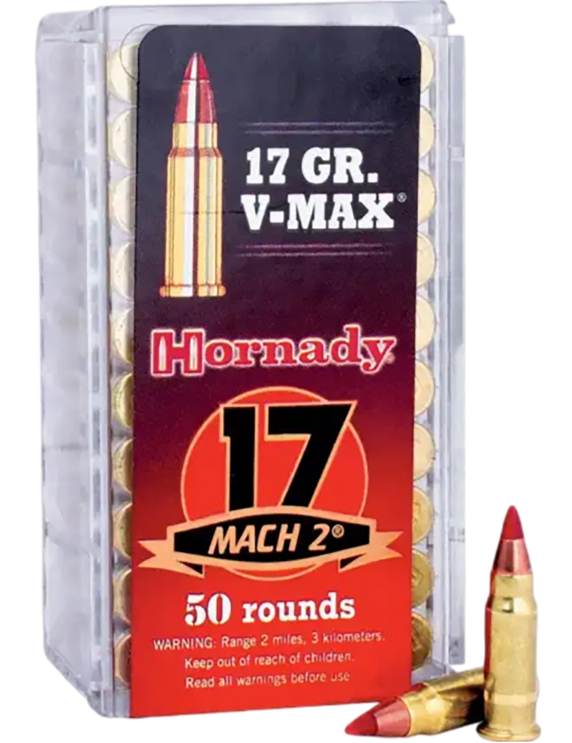 Hornady Varmint Express 17 HM2 17 gr V-MAX 50 Rd/100 Box - Box or Case