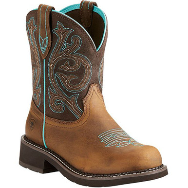 Ariat Women's Fatbaby Collection Western Cowboy Boot Distressed Brown/Fudge