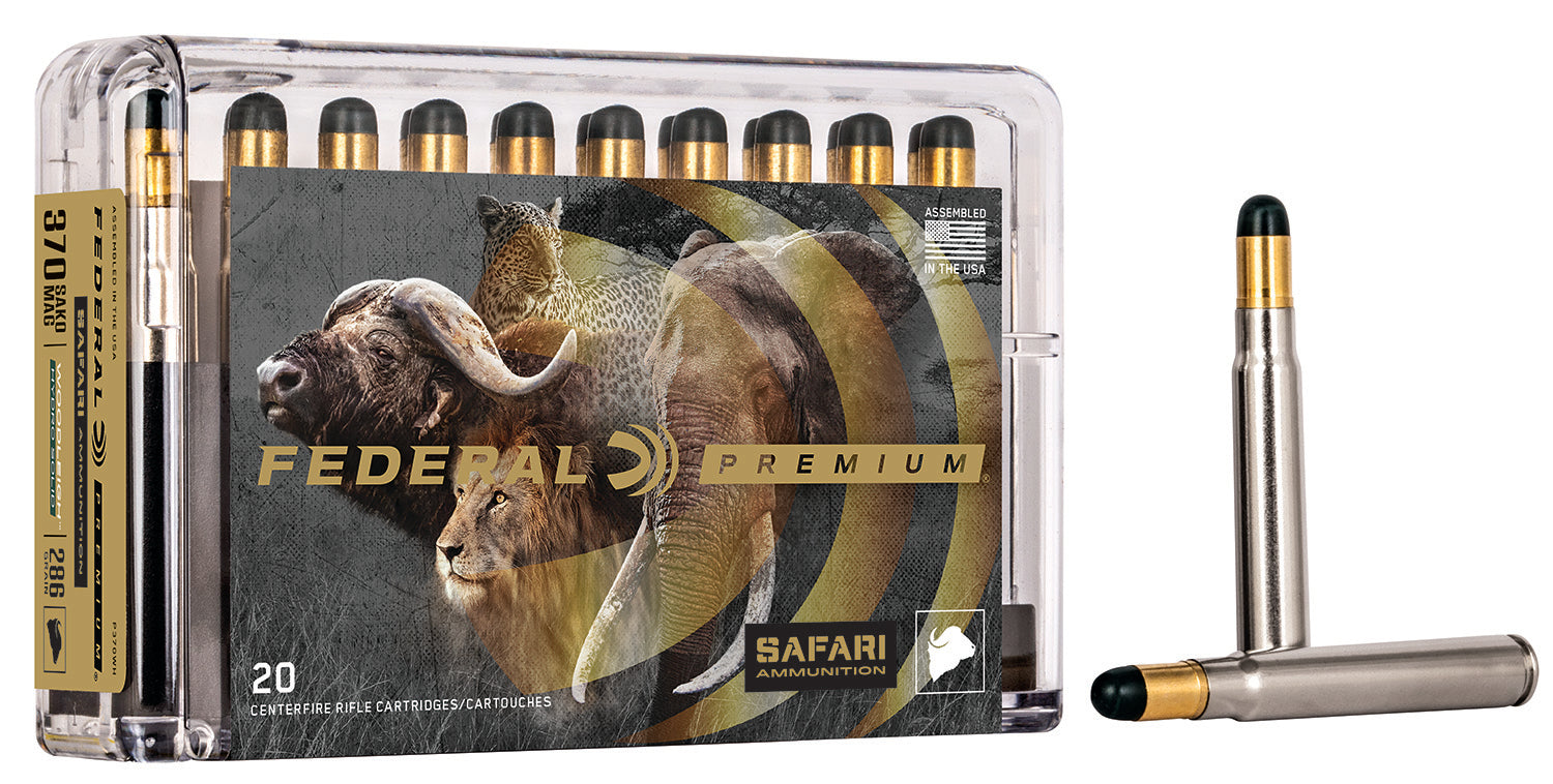 Federal .370 Sako Mag Safari 286gr Woodleigh Hydro Solid Ammo 2450 FPS