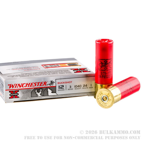 250 Rounds of 12ga Ammo by Winchester -#1 Buck