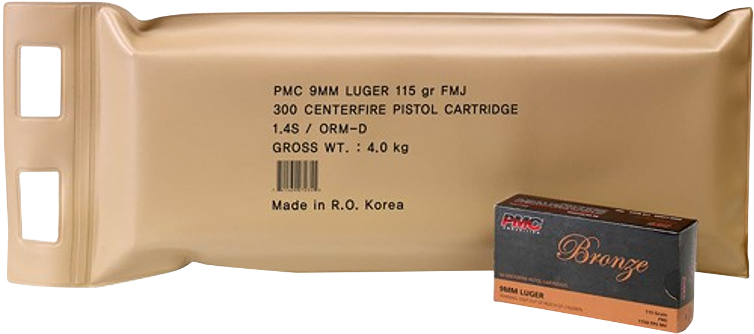 PMC 9ABP Bronze Battle Pack 9mm Luger 115gr Full Metal Jacket 300 Bx/3 Cs - Box or Case