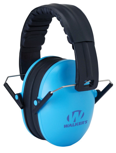 Walker's Passive Folding Youth Muff Hearing Protection - Blue