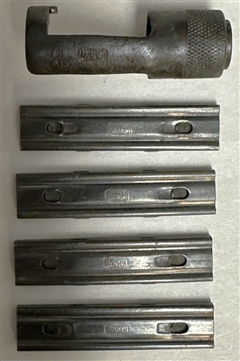 MAUSER 98K SET 1 MUZZLEPROTECTORWITH 4 STRIPPER CLIPS.