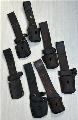 MAUSER 98K LEATHER FROGS BROKEN/DAMAGEDLOT OF 10 PIECES SOLD "AS IS"
