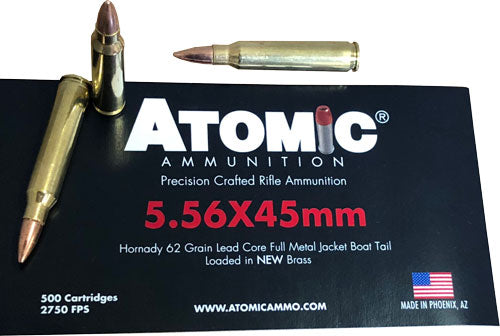 Atomic 858767004898Full Metal Jacket 62 Grain 5.56x45mm NATO 2,750 FPS
