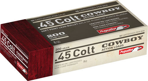 Aguila .45 Long Colt Cowboy Action 200gr Lead SP Ammo 600 FPS