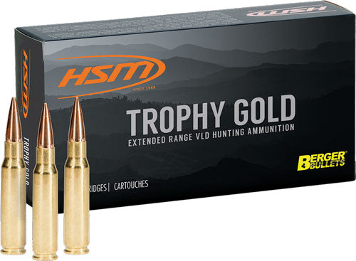 HSM .264 Win Mag Trophy Gold 130gr Berger Hunting VLD Match Ammo 2852 FPS