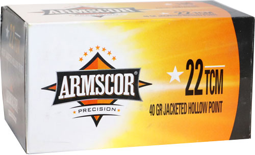 Armscor 22 TCM 40gr JHP Ammo 1875 FPS