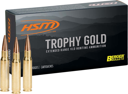 HSM 6.5 PRC Trophy Gold 130gr Berger JHP Ammo