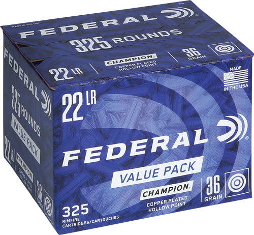 Federal .22 LR Champion Training 36gr CPHP Ammo - Value Pack 1260 FPS