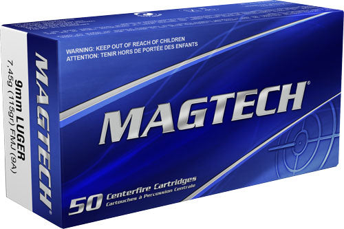 Magtech 9mm Luger 115gr FMJ Ammo 1135 FPS