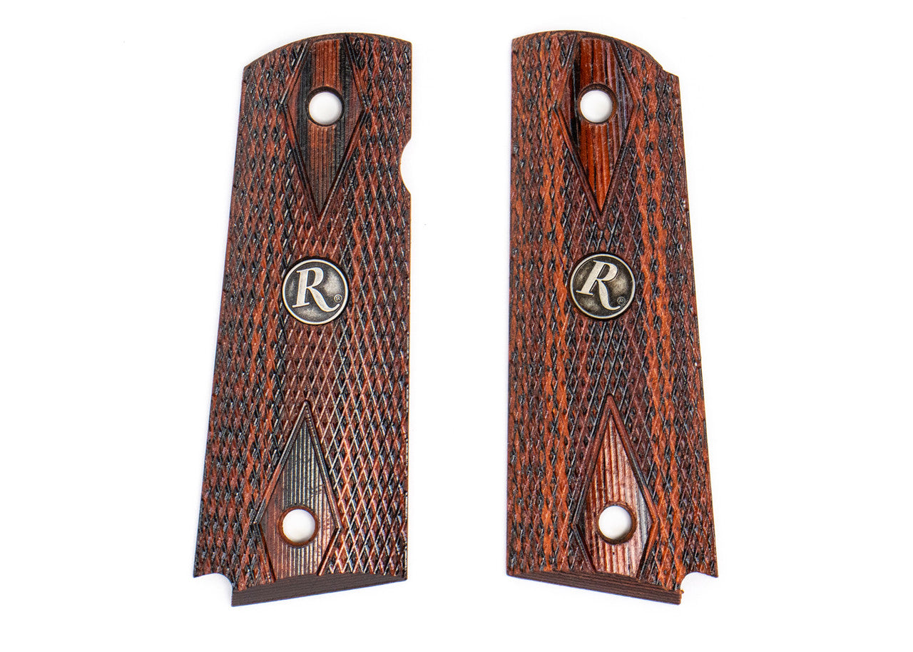 Remington 1911 Rosewood R Medallion-Raw Grips
