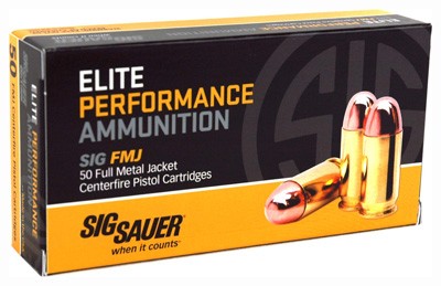 Sig Sauer Elite Performance 10mm Auto 180gr FMJ Ball Ammo 1250 FPS
