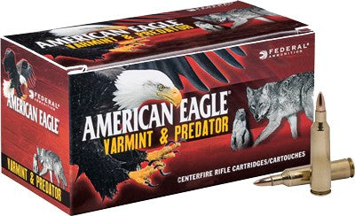 Federal .223 Remington American Eagle 50gr JHP Ammo 3325 FPS