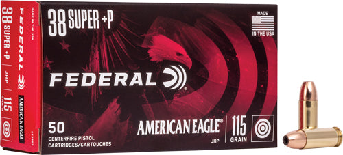 American Eagle AE38S3Jacketed Hollow Point 115 Grain .38 Super 1130 fps